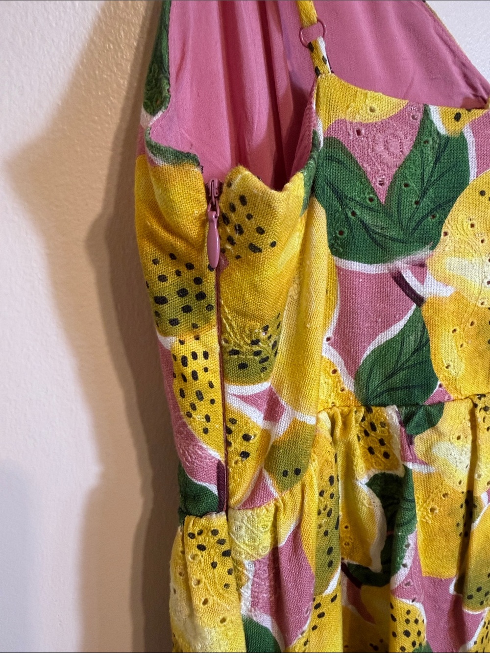Farm Rio Fresh Lemons Ruffle Midi Dress - Picture 9 of 9